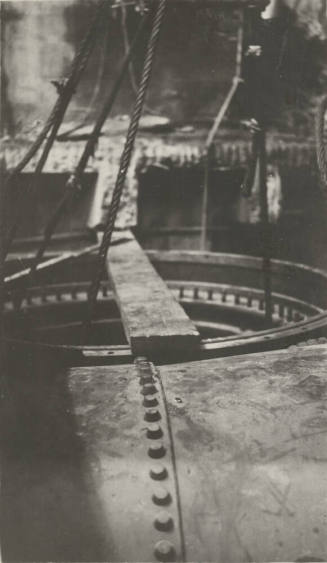 Photo- close up of a section of the number 7 unit at  Roosevelt Dam