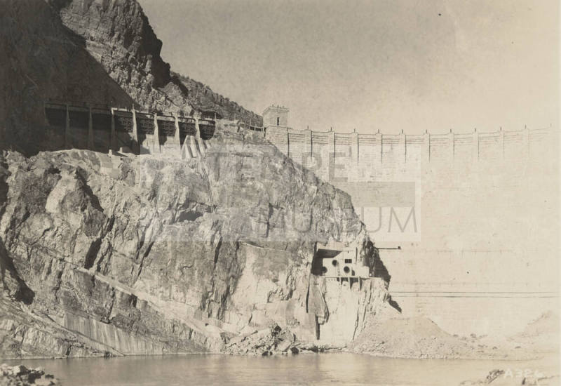 Photo- Partial front view of  Roosevelt Dam