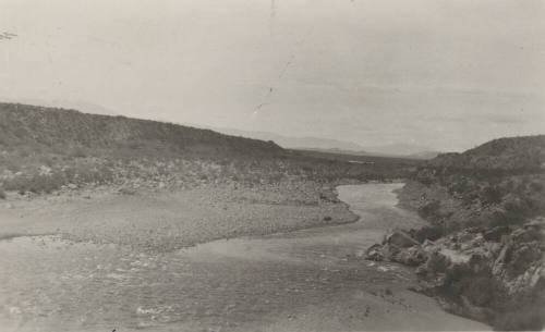 Photo- looking downstream Salt River from a bridge
