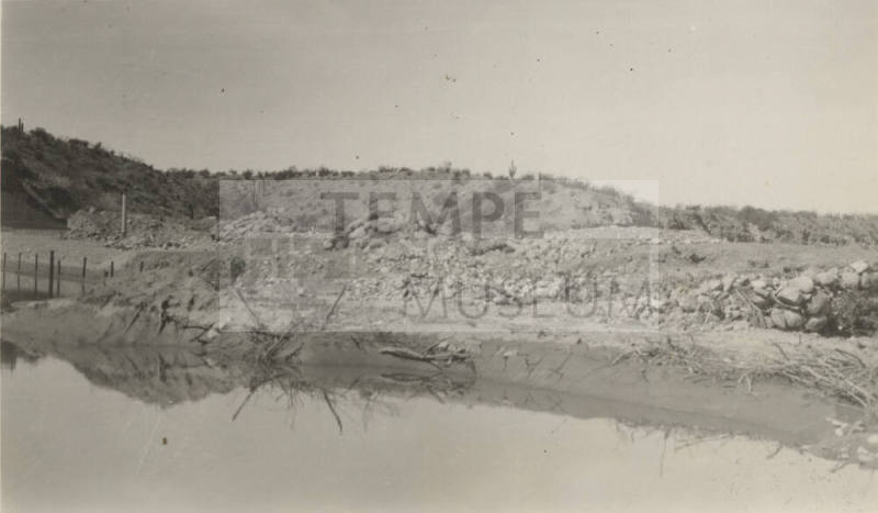Photo- brush and gravel dam at the Salt River Intake