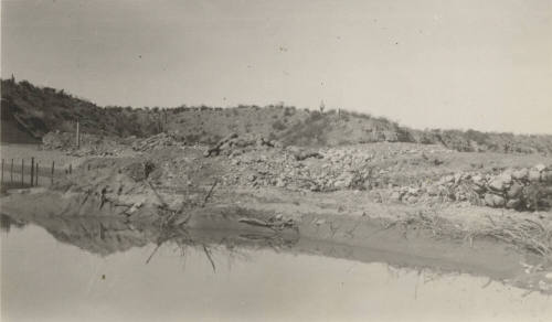 Photo- brush and gravel dam at the Salt River Intake