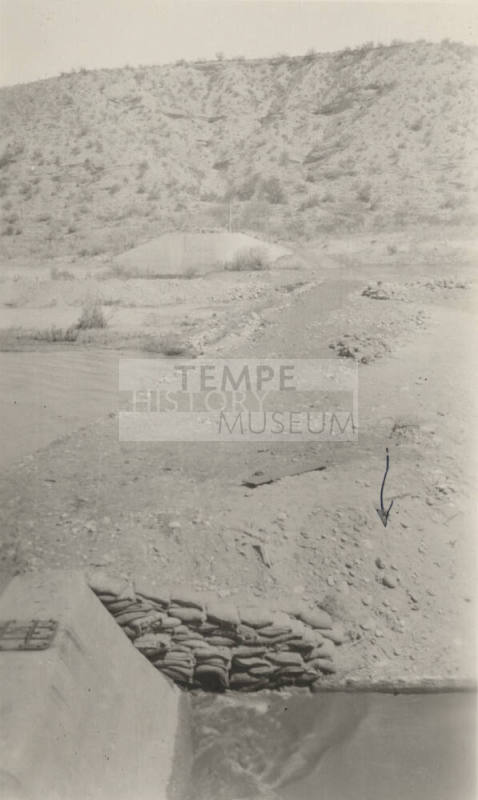 Photo- brush and gravel dam at the Salt River Intake