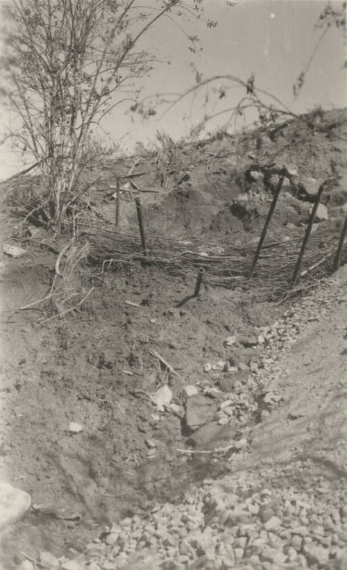 Photo- Chilton tunnel flume and collapsing bank