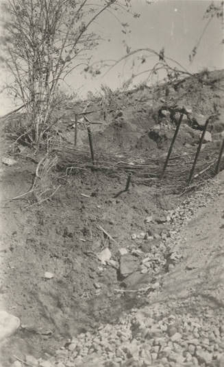 Photo- Chilton tunnel flume and collapsing bank