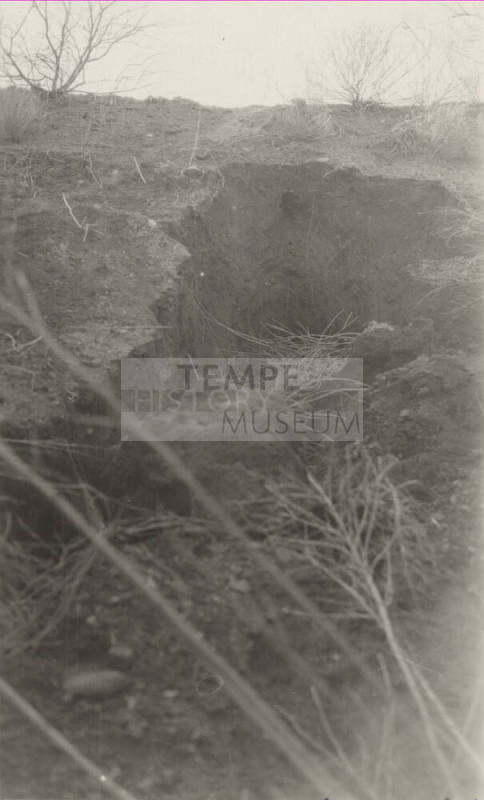 Photo- Power Canal, break at 7 mile post due to damage by gophers