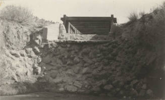 Photo- Overhead flume below Chilton Tunnel flume on Power Canal
