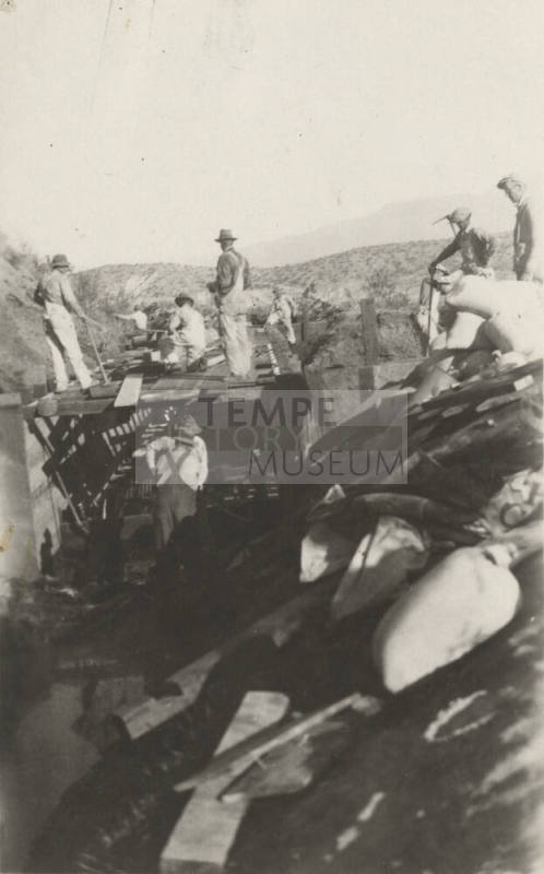 Photo- Power Canal flume repair near 18 mile post