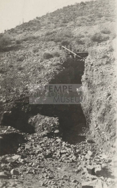 Photo- Roosevelt Power Canal, break near camp