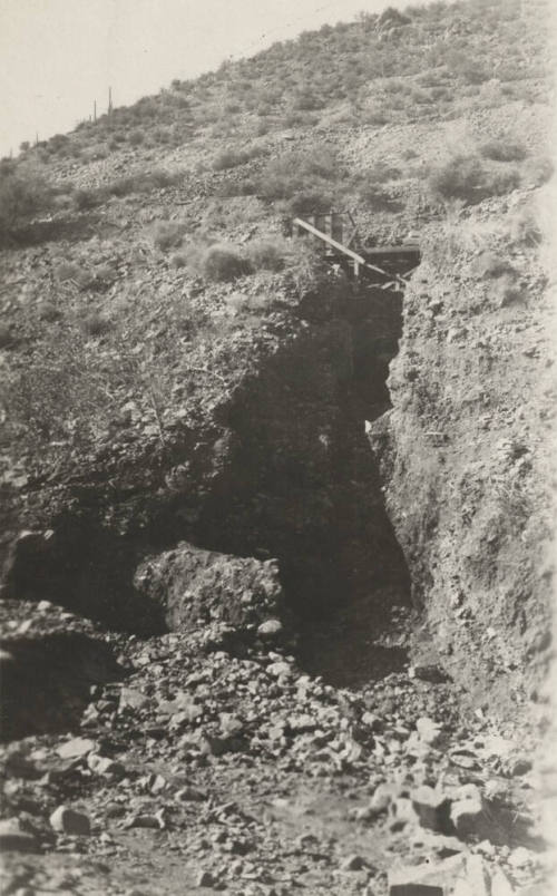 Photo- Roosevelt Power Canal, break near camp