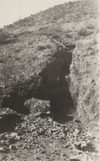 Photo- Roosevelt Power Canal, break near camp