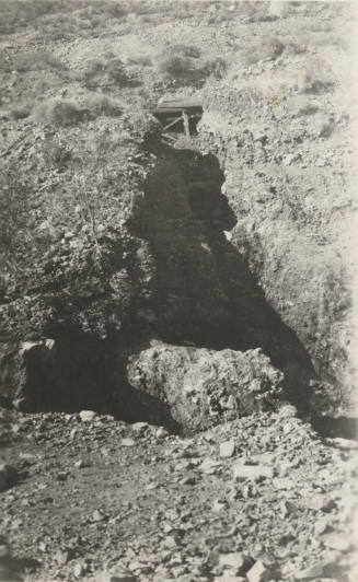 Photo- Roosevelt Power Canal, break near camp