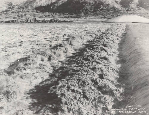 Photo- intake dam with running water