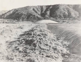 Photo- intake dam with running water