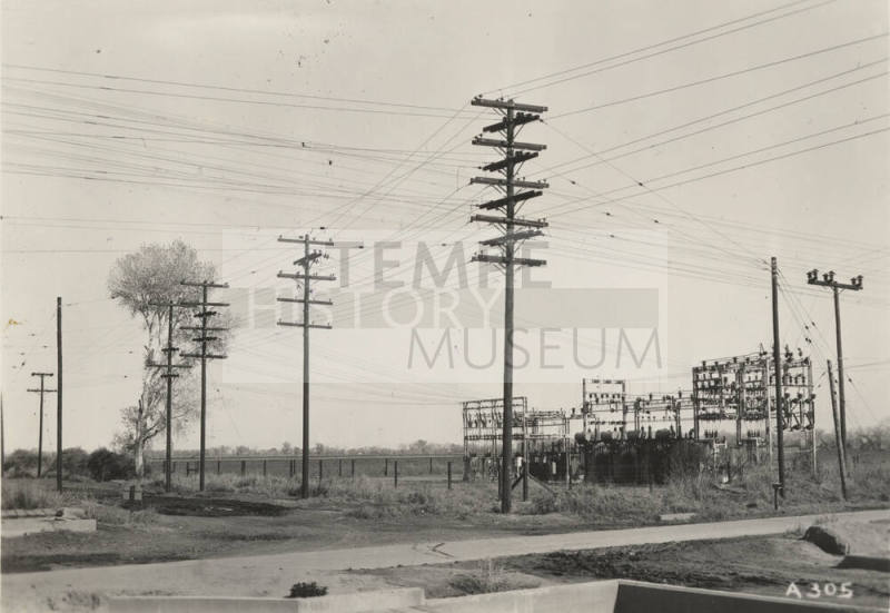 Photo- Tolleson substation next to agricultural field