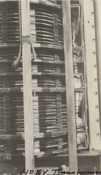 Photo- close up view of 110 KV transformer