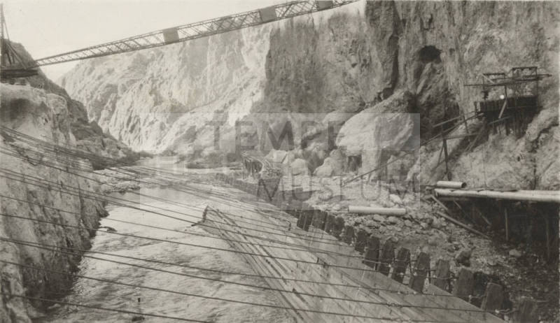 Photo- construction at Mormon Flat dam