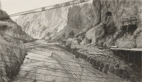 Photo- construction at Mormon Flat dam
