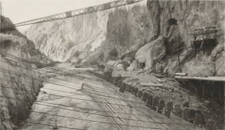 Photo- construction at Mormon Flat dam