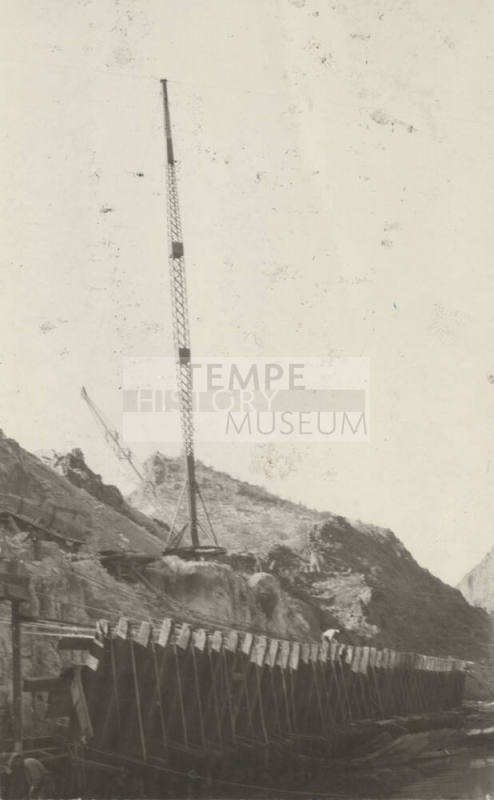 Photo- construction at Mormon Flat dam