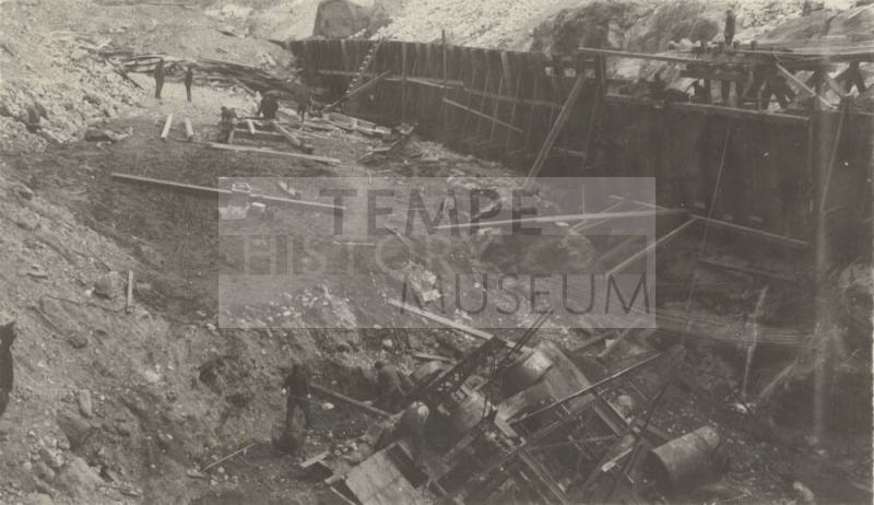 Photo- construction site at Mormon Flat