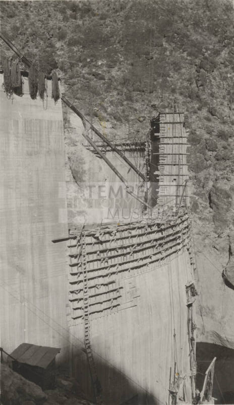 Photo- construction of Mormon Flat dam