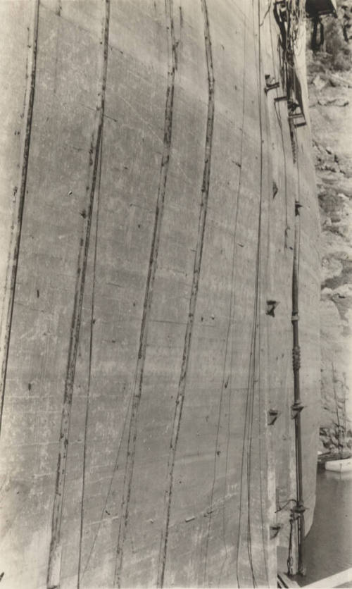 Photo- upstream fan at Mormon Flat dam