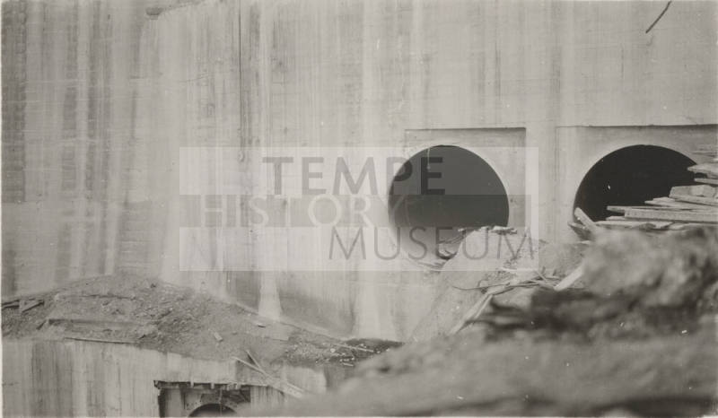 Photo- water out takes at Mormon Flat dam