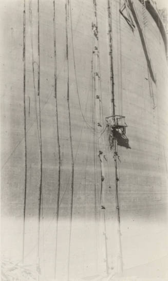 Photo- construction platform at Mormon Flat dam