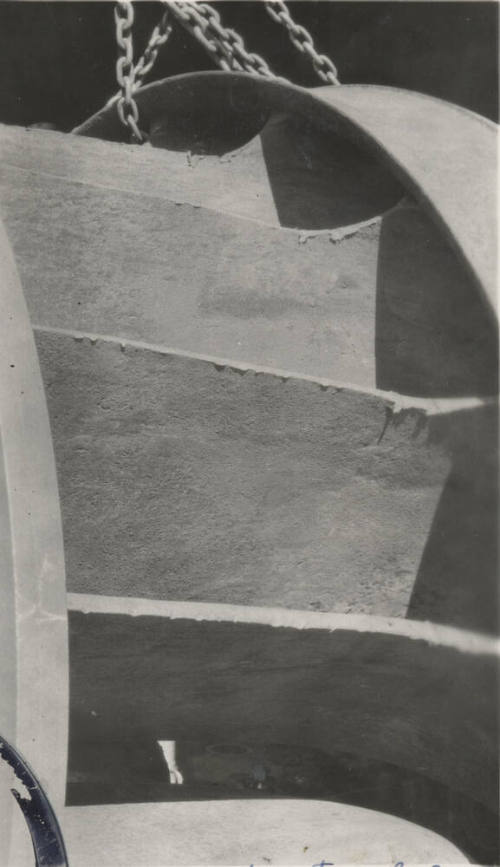 Photo- close up view of Mormon Flat dam water wheel