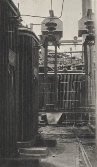 Photo- view of transformers at Mormon Flat substation