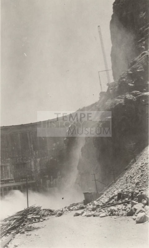 Photo- Horse Mesa Dam and debris
