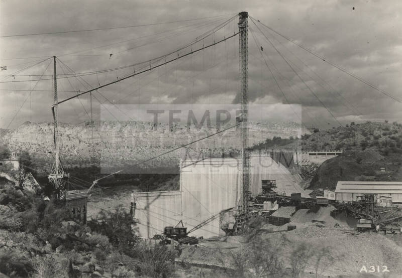 Photo- Stewart Mountain spillway channel before completion
