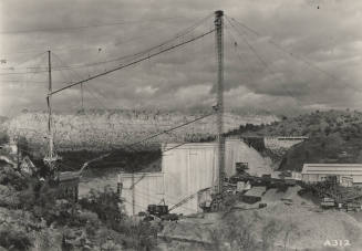 Photo- Stewart Mountain spillway channel before completion