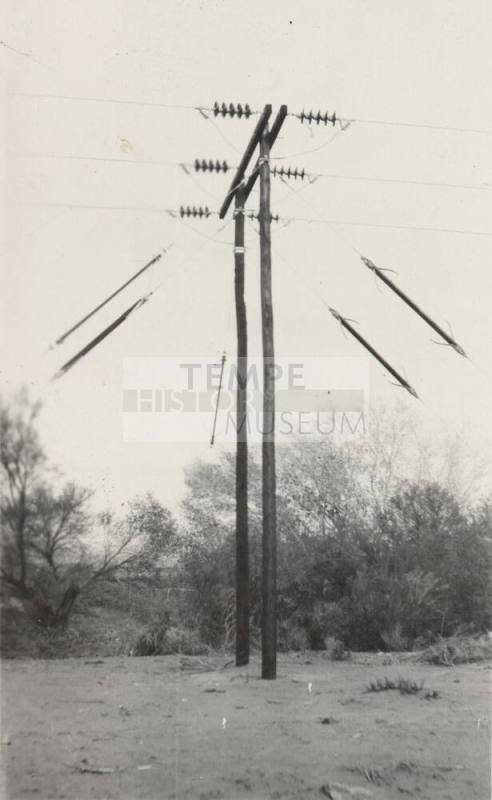 Photo- Stewart Mountain power poles and lines