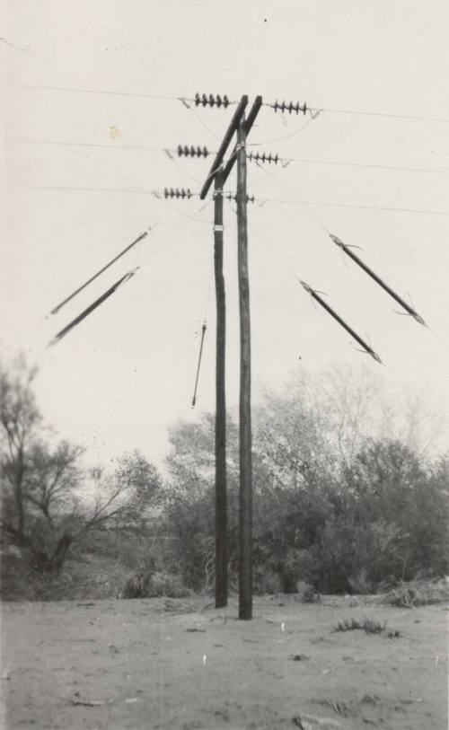 Photo- Stewart Mountain power poles and lines