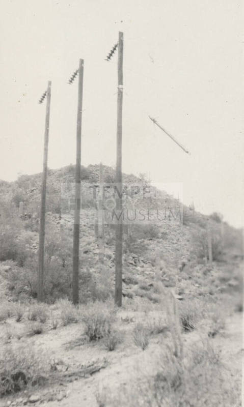 Photo- Stewart Mountain power poles and lines
