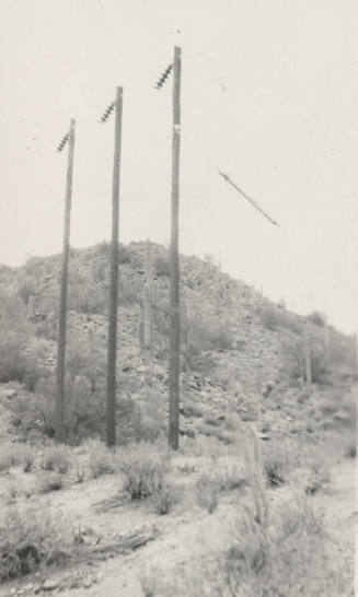 Photo- Stewart Mountain power poles and lines