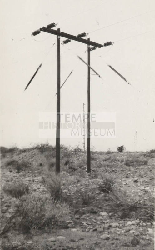 Photo- Stewart Mountain power poles and lines