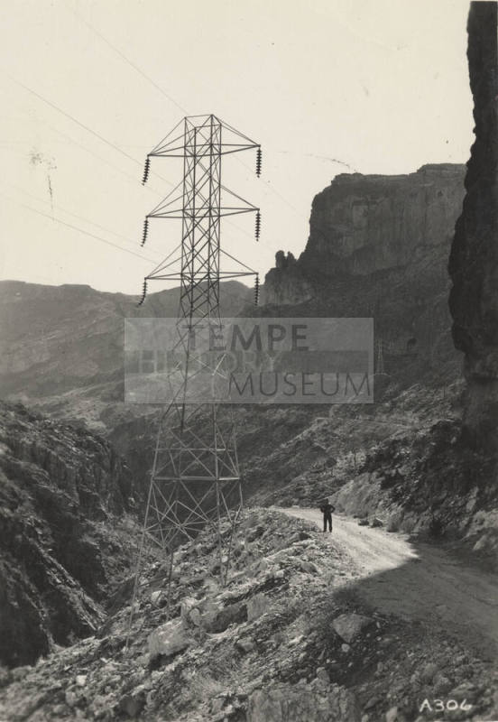 Photo- Horse Mesa tower with power lines