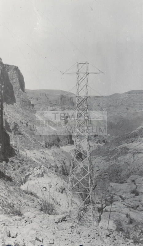 Photo- Power line tower at Horse Mesa