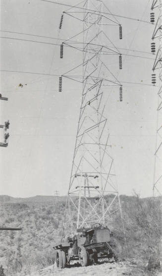 Photo- checking line tower on Horse Mesa