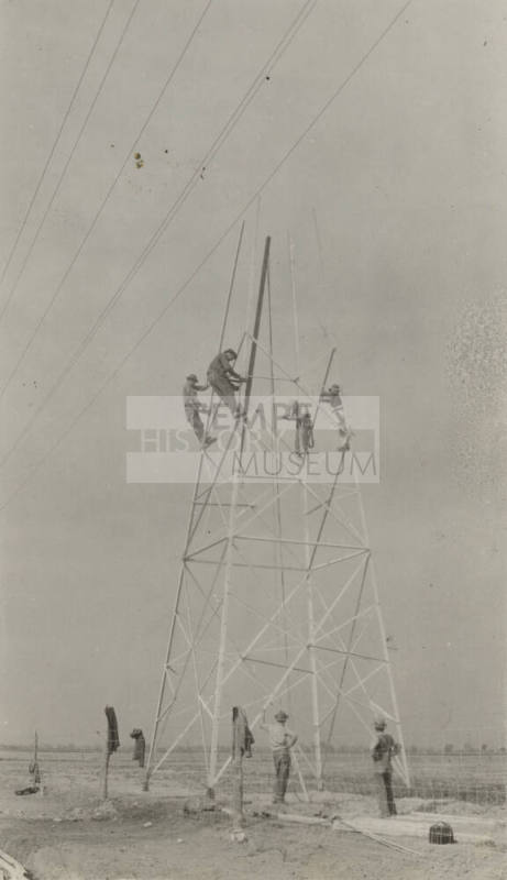 Photo- Goldfield-Superior line tower construction