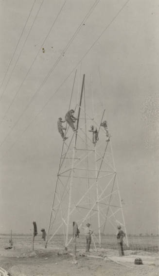 Photo- Goldfield-Superior line tower construction