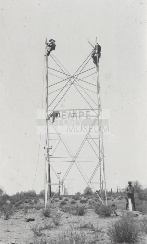 Photo-  line tower construction