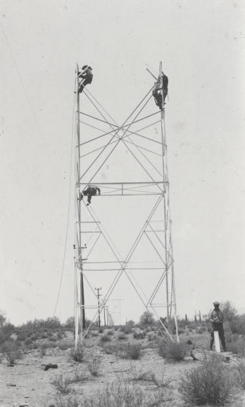 Photo-  line tower construction