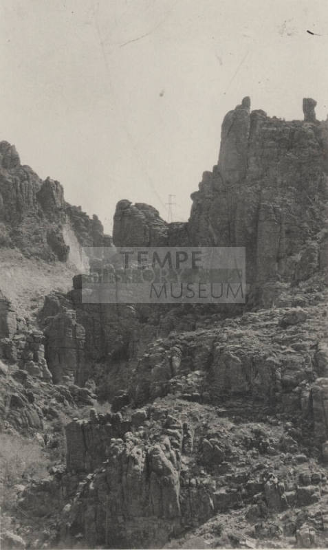 Miami, Superior line tower over rugged mountain terrain