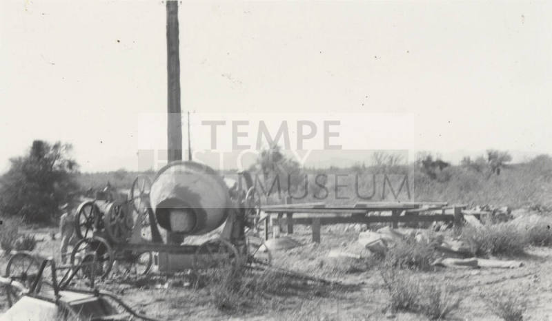 Cement Mixer and tower base wood frame
