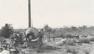 Cement Mixer and tower base wood frame