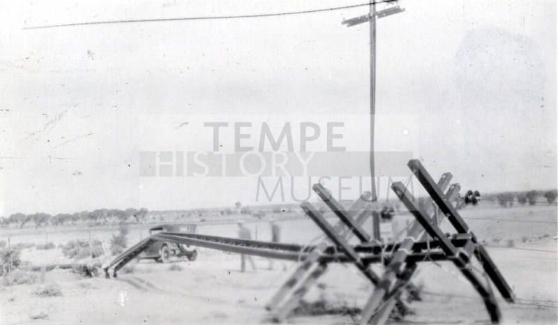 Photo-View of downed storm damaged electrical power lines