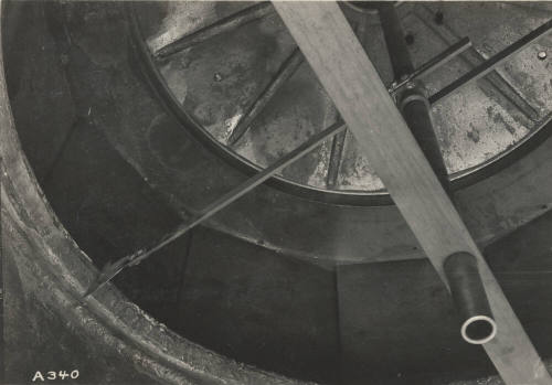 Photo-Close-up view of machinery used in hydroelectric generating power plant
